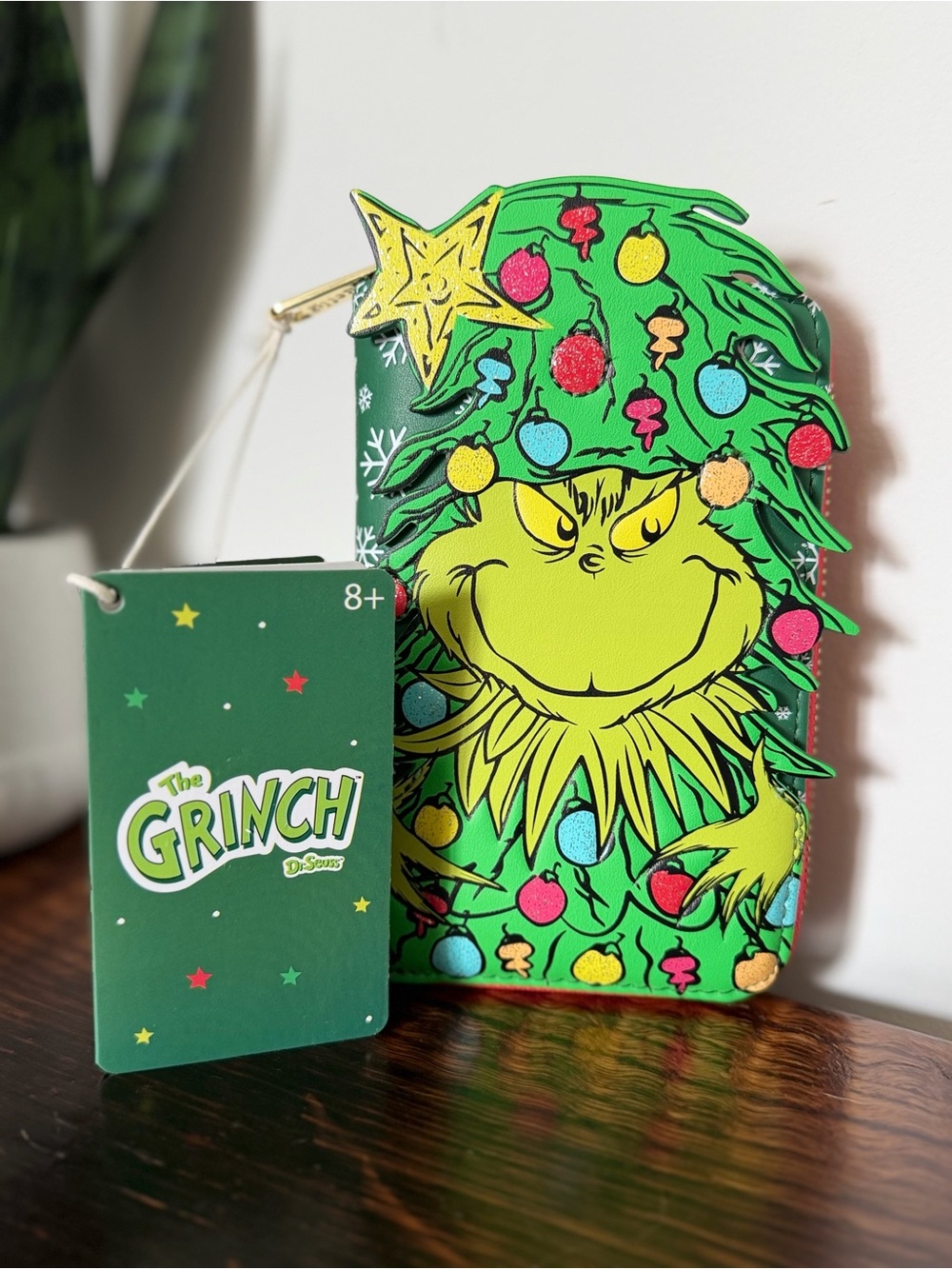 The Grinch Loungefly Christmas Long Zip Around Wallet NWT